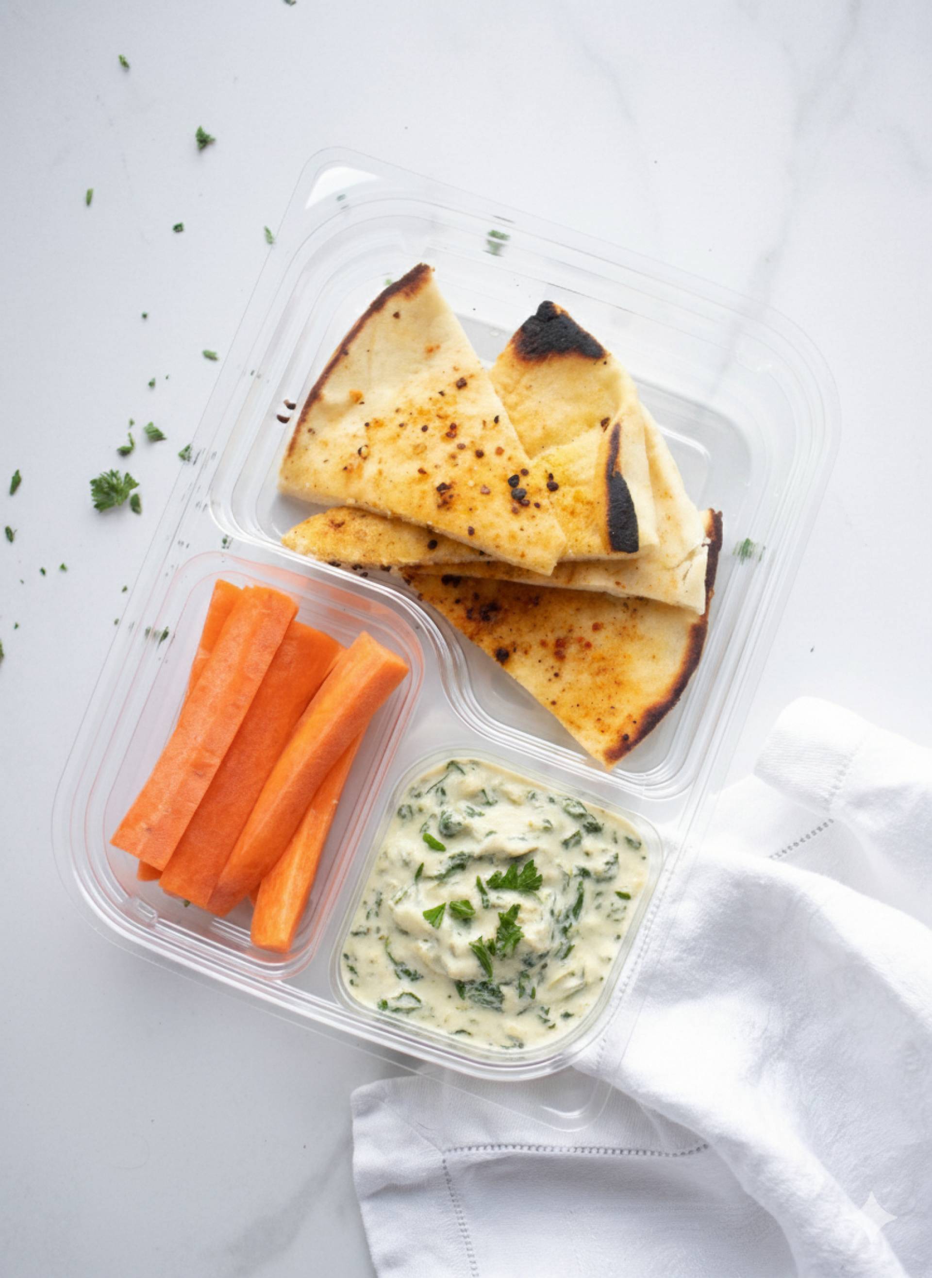 Spinach Artichoke Dip Snack Pack