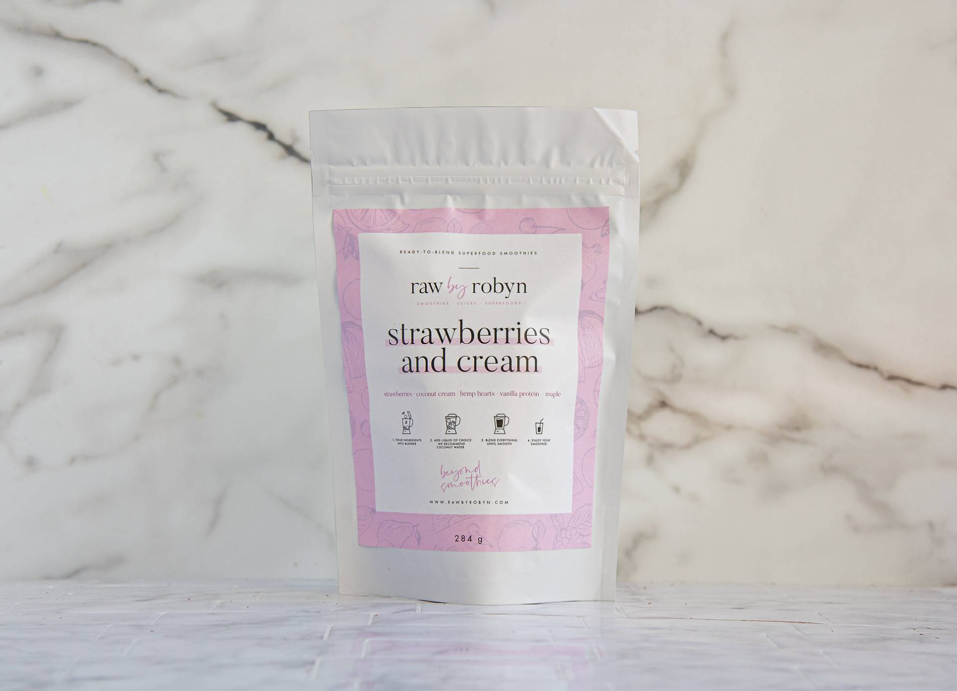 Raw By Robyn | Strawberries & Cream | Frozen Smoothy