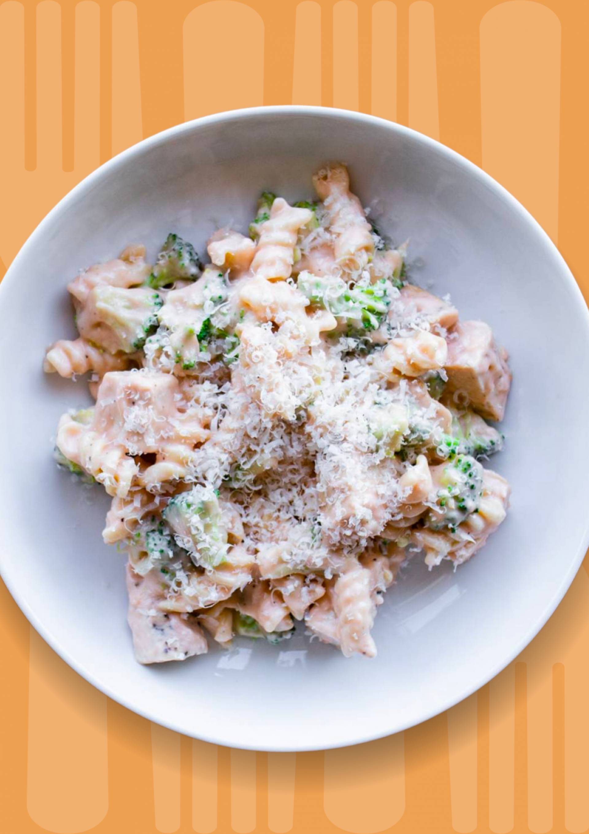 Chicken Broccoli Mac + Cheese