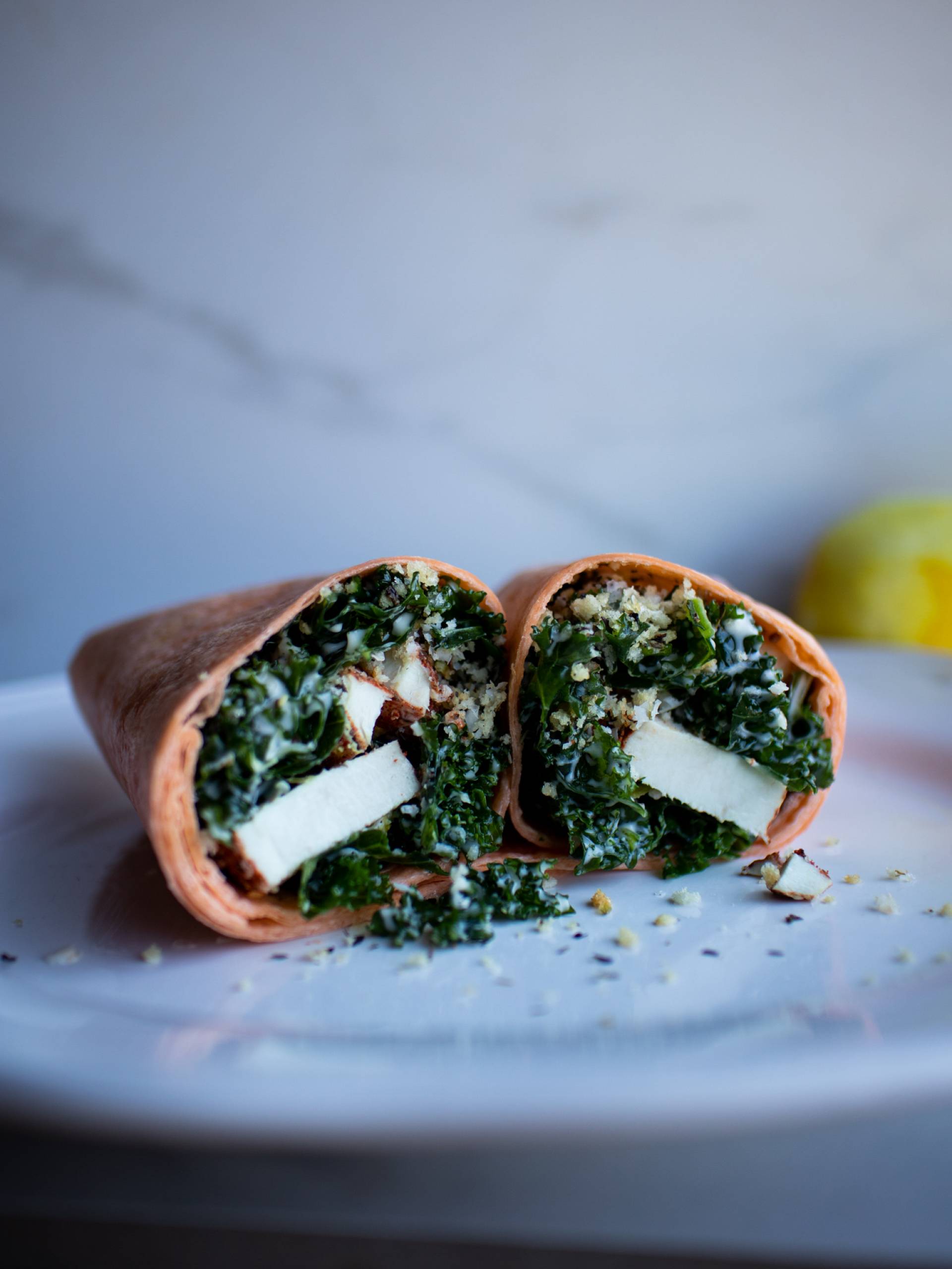 Cajun Kale Caesar Snack Wrap