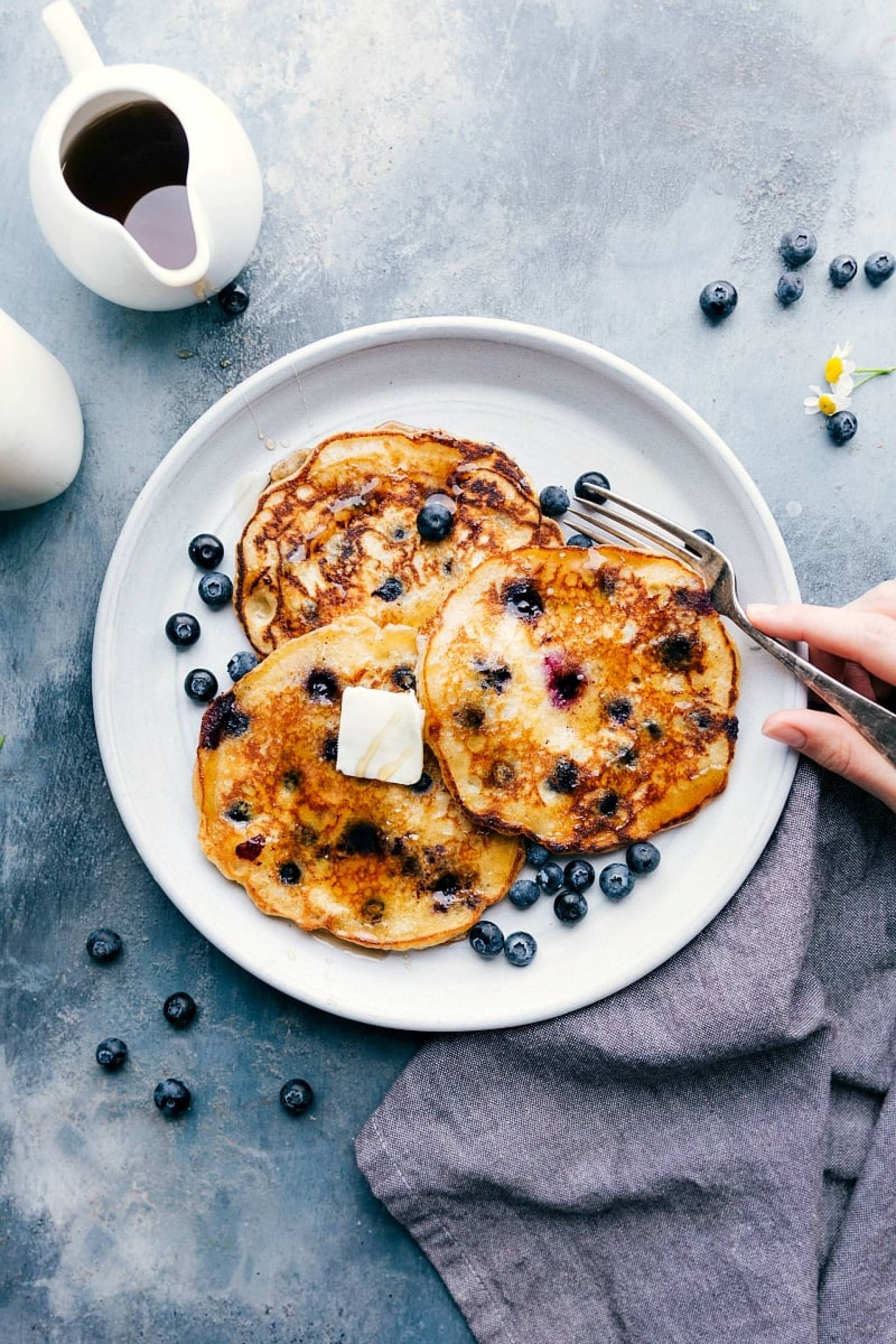 Blueberry Protein Pancakes