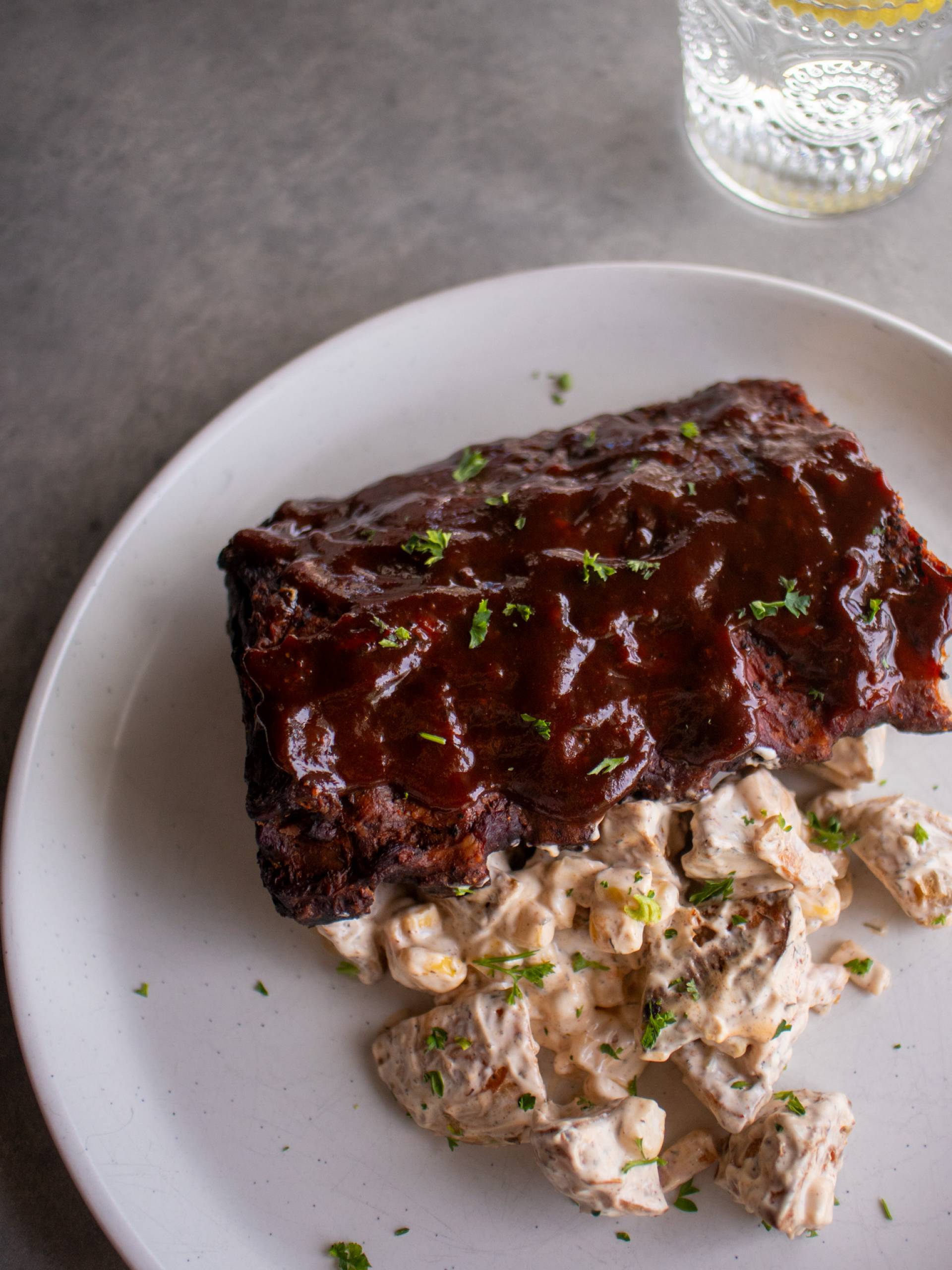 Half Rack BBQ Ribs + Warm Potato Salad