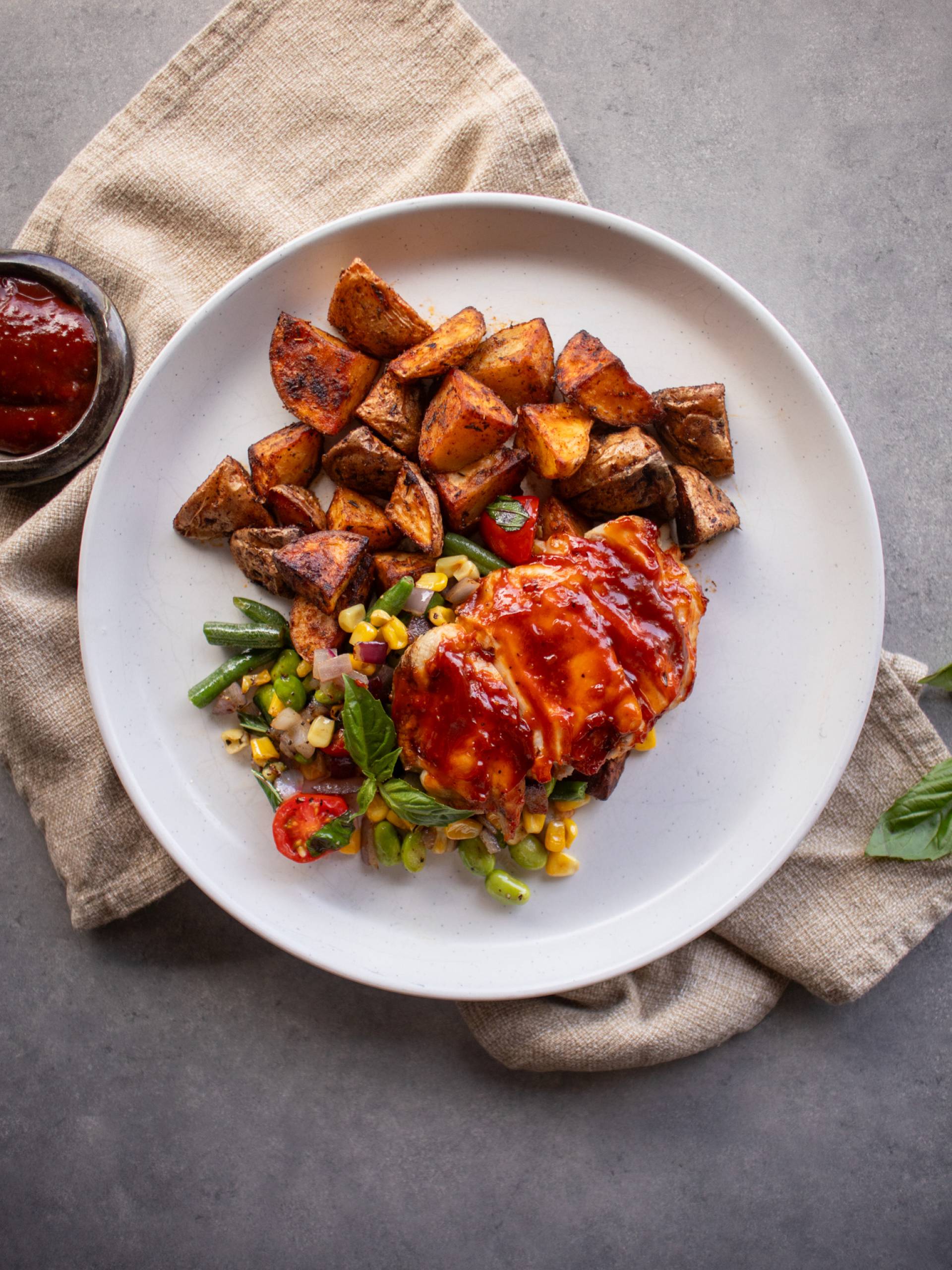 Louisiana BBQ Chicken and Cajun Potatoes