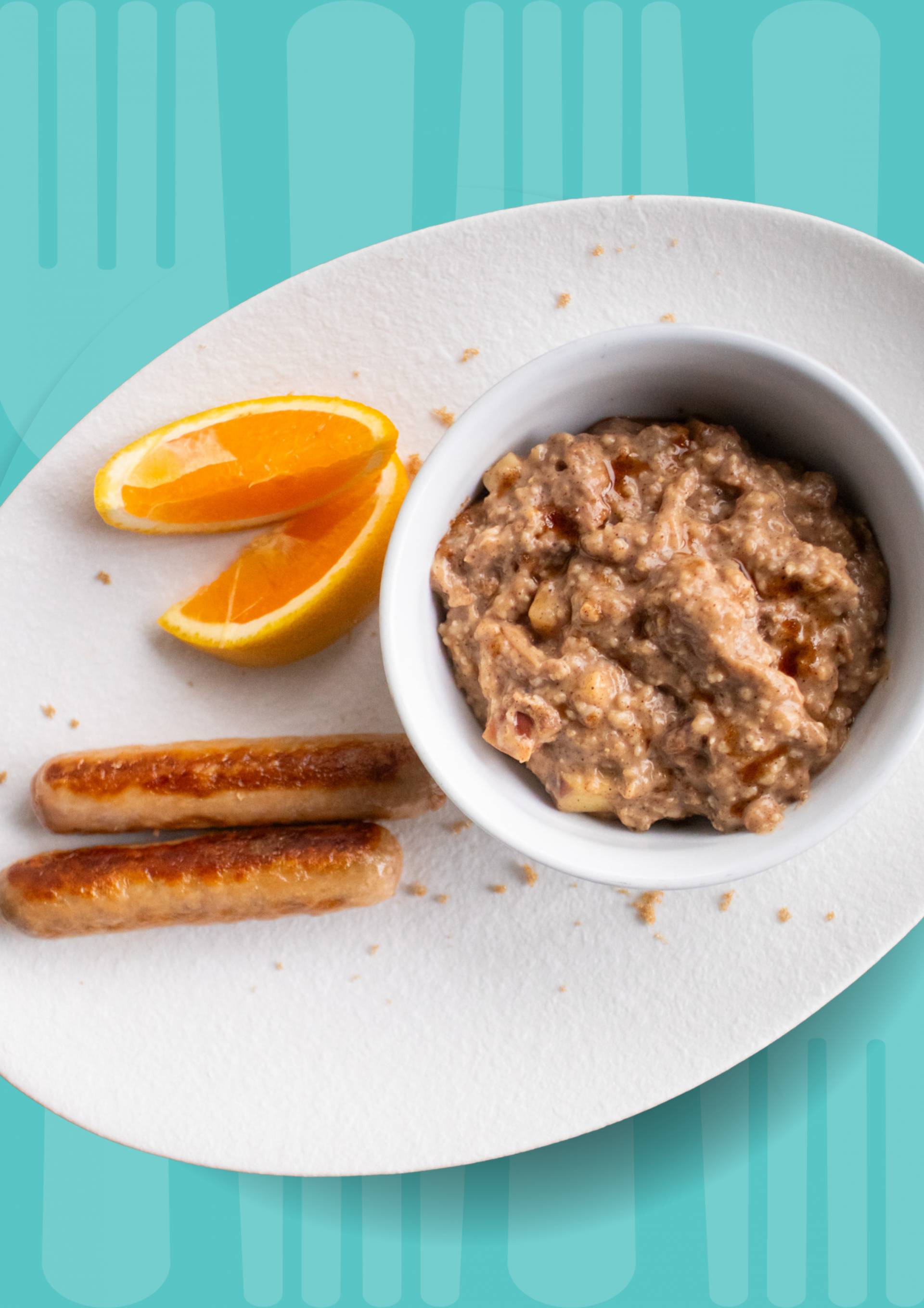 Apple Pie Oatmeal And Breakfast Sausage